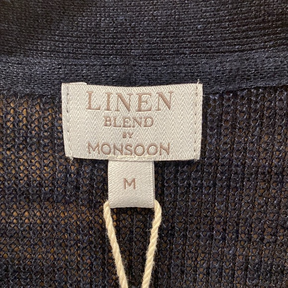 Monsoon long Navy cardigan size M NWT - Picture 3 of 7